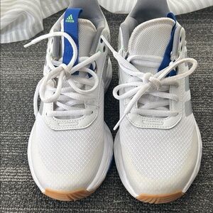 Adidas Kids White and Blue Athletic Sneakers